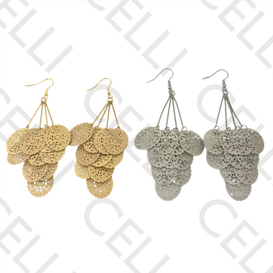 Steel Earrings - Detailed Medals