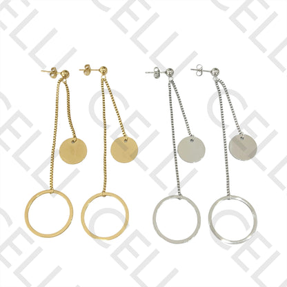 Steel Earring - circles
