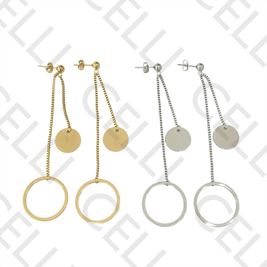 Steel Earring - circles