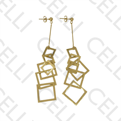 Steel Earring - Squares