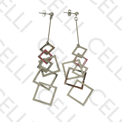 Steel Earring - Squares