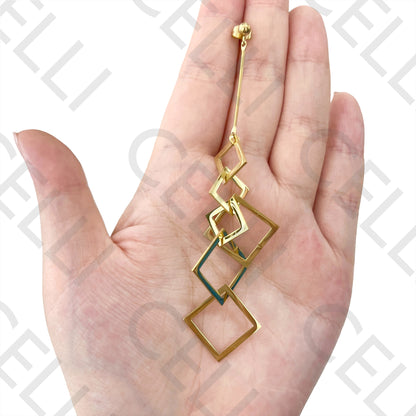 Steel Earring - Squares