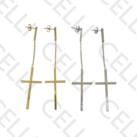 Steel Earring - crosses