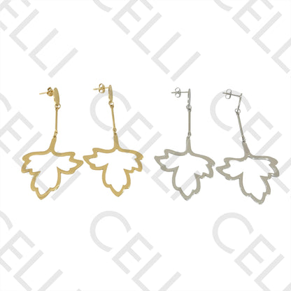 Steel Earring - Leaves