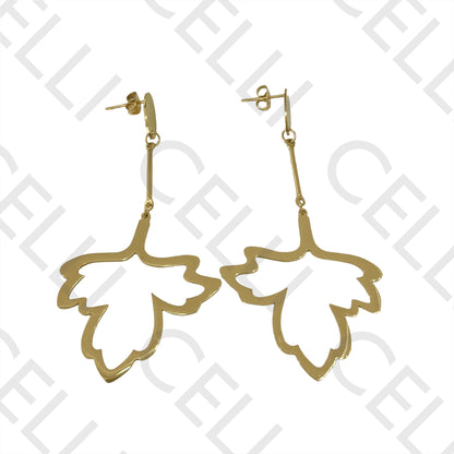 Steel Earring - Leaves
