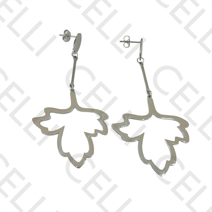 Steel Earring - Leaves