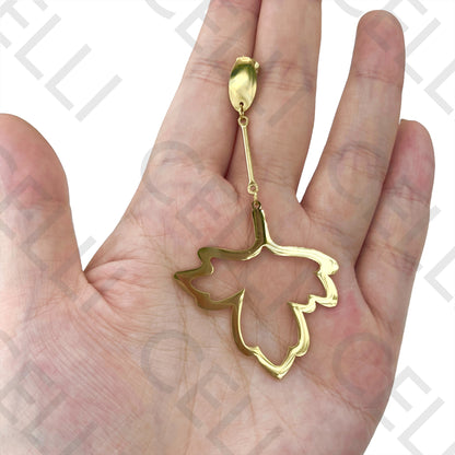 Steel Earring - Leaves