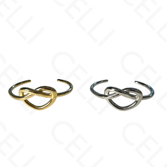 Steel Bracelet - Heart-Shaped Knot