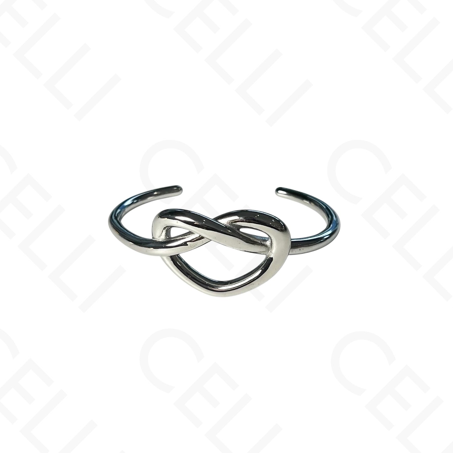 Bracelete de Aço - nó formato coração