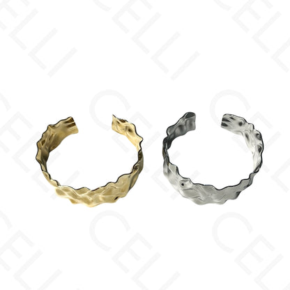 Pulsera de Acero - aplastada ancha