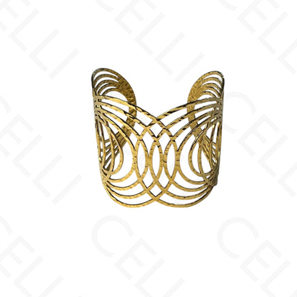 Bracelete de Aço - círculos largos