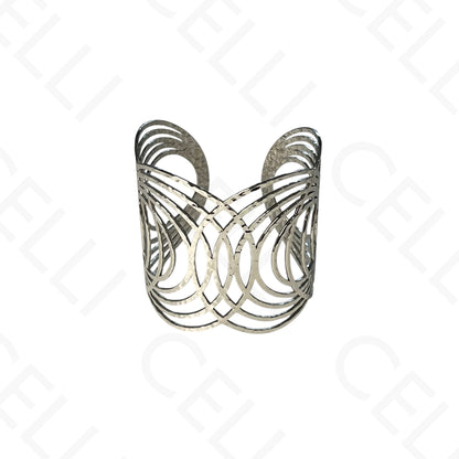 Bracelete de Aço - círculos largos