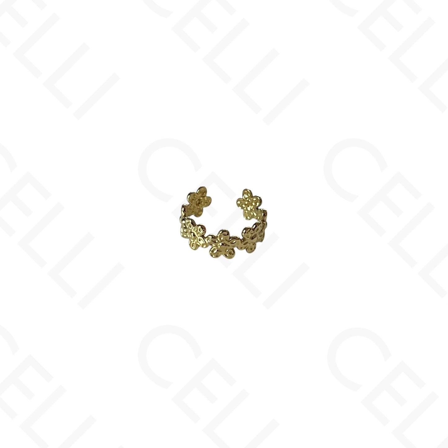 钢制耳扣 - 花朵设计