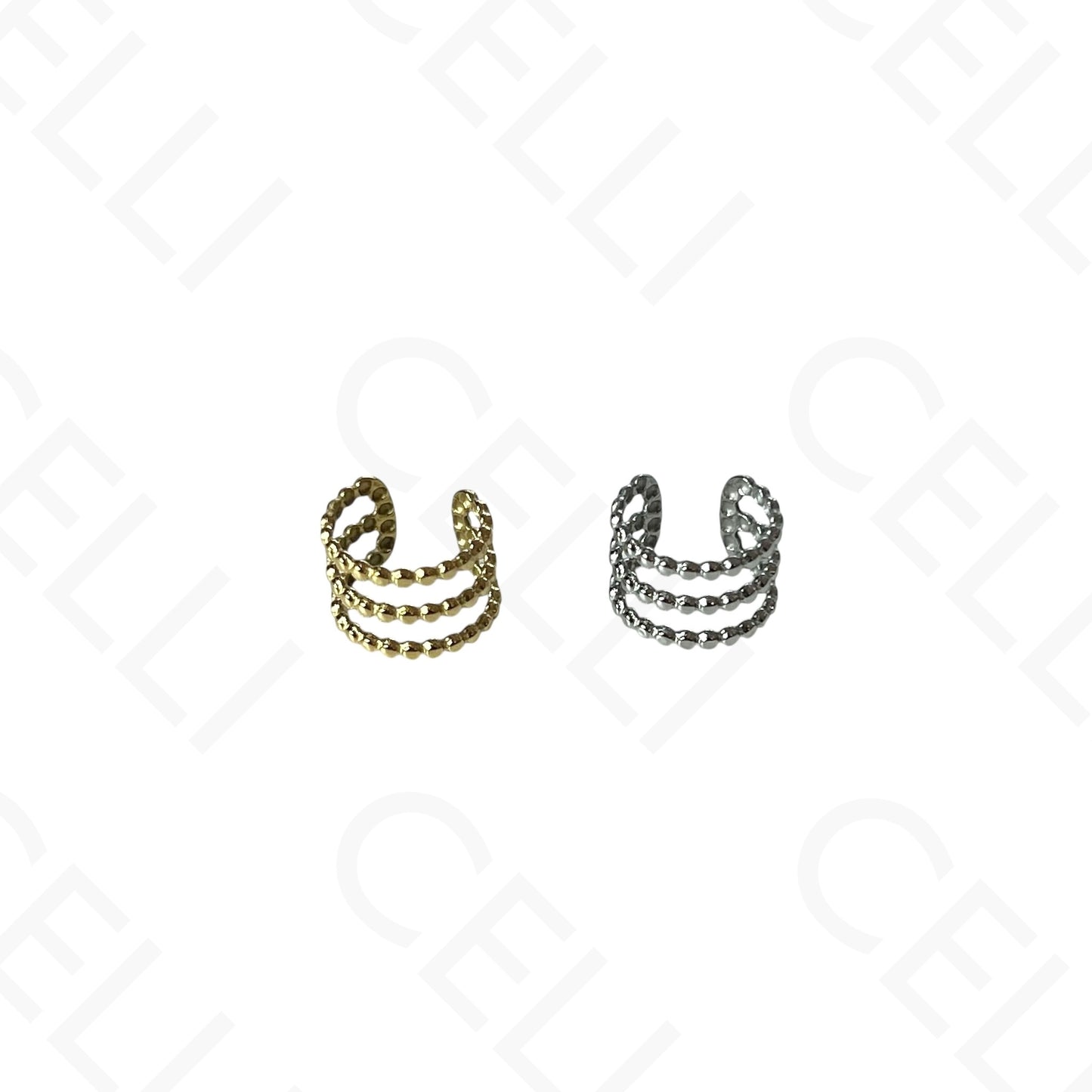 Aro para orejas de Acero - bolas