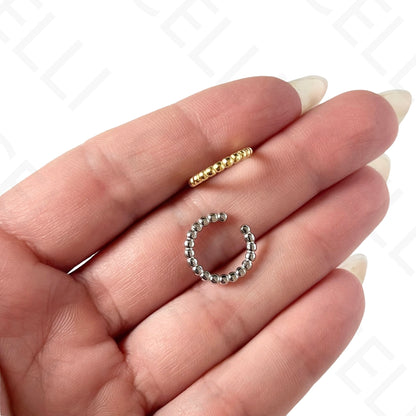 Earcuff de Aço - bolas