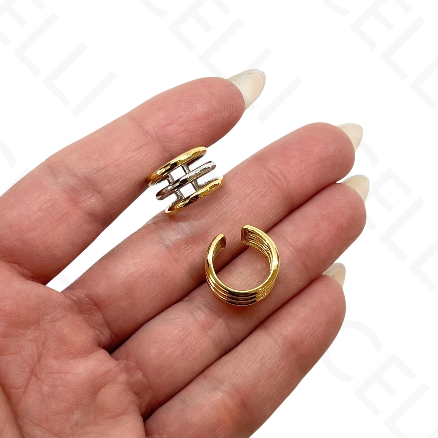 钢制耳扣 - 三层光滑