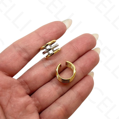 钢制耳扣 - 三层光滑