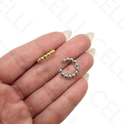 Earcuff de Aço - bolas