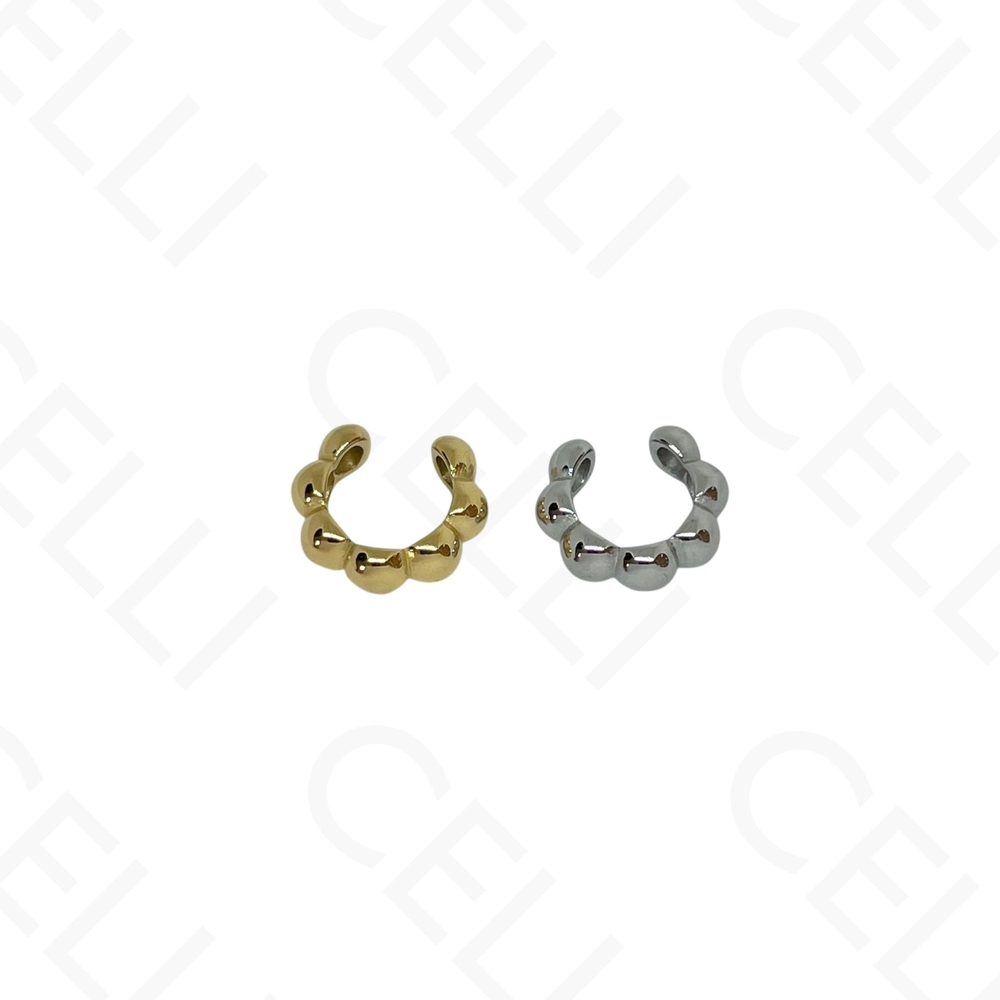 Aro para orejas de Acero - bolas