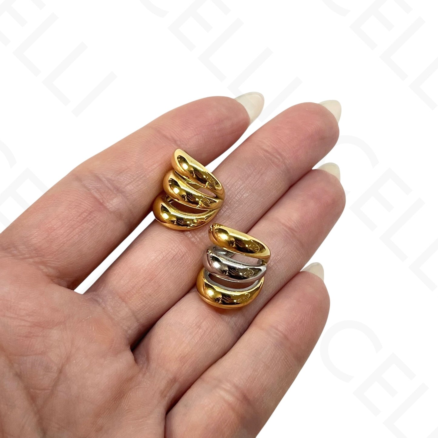 Earcuff de Aço - triplo