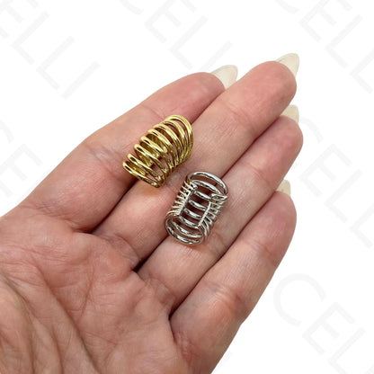 Aro para orejas de Acero - bolas