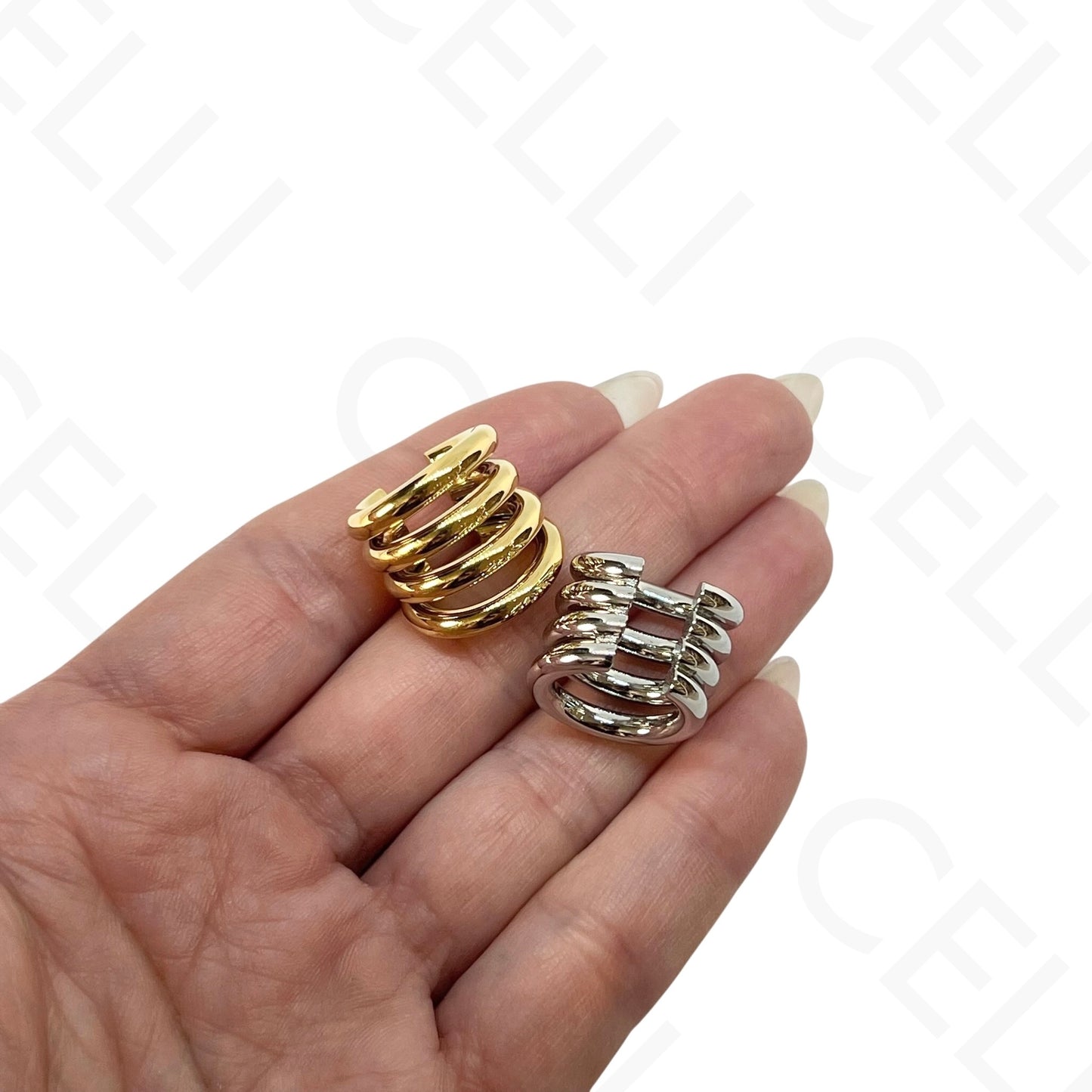 Earcuff de Aço - quaduplo