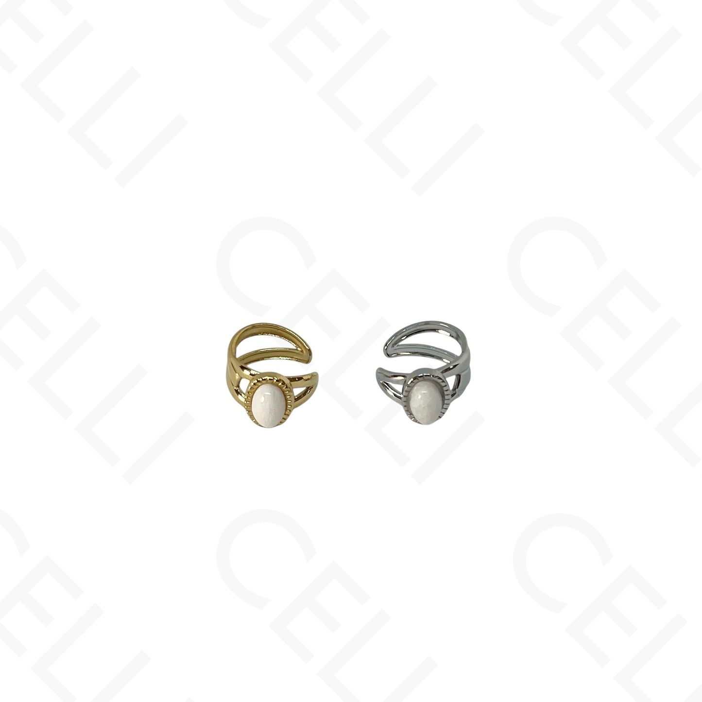 Aro para orejas de Acero - bolas