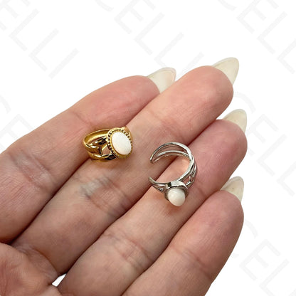 Aro para orejas de Acero - bolas