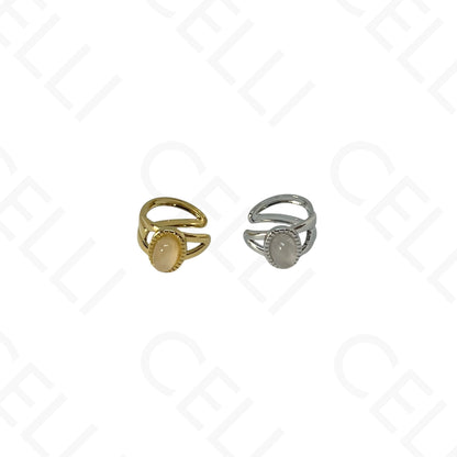 Aro para orejas de Acero - bolas