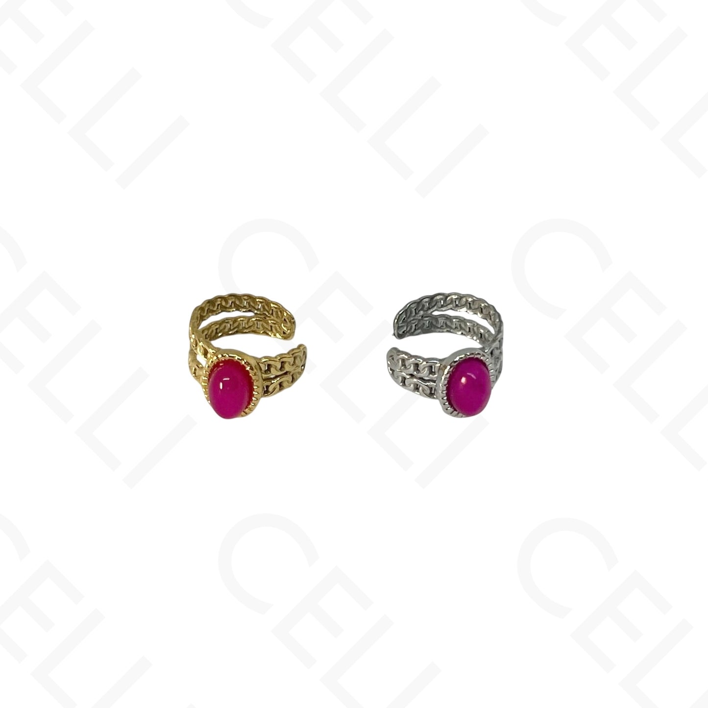 Aro para orejas de Acero - bolas