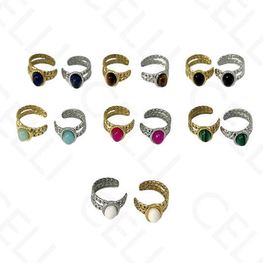 Aro para orejas de Acero - bolas