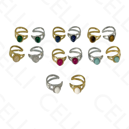 Aro para orejas de Acero - bolas