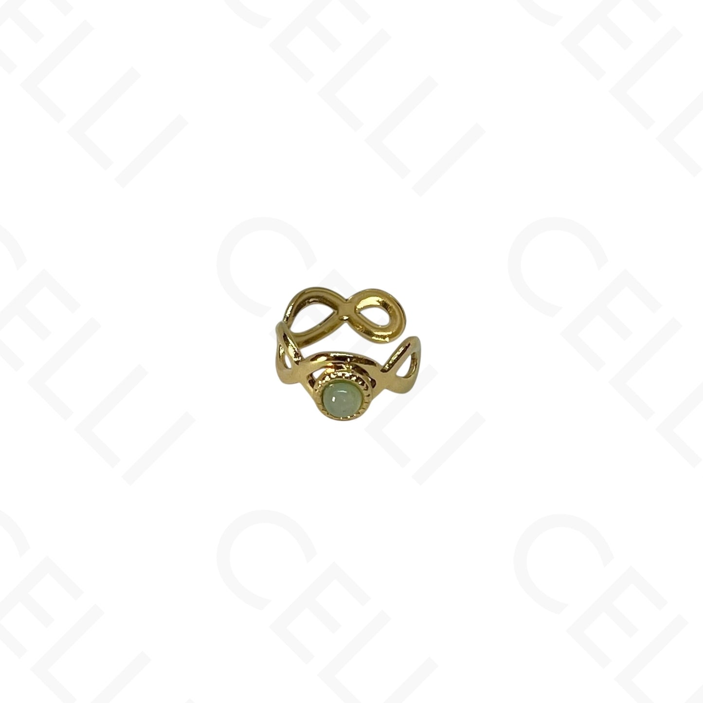 Earcuff de Aço - com pedra natural