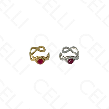 Earcuff de Aço - com pedra natural