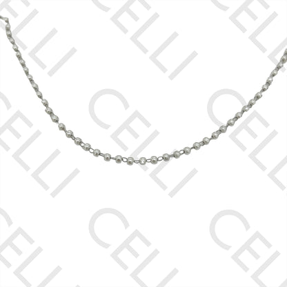 Colar de Aço simples - pérolas