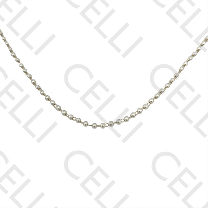 Colar de Aço simples - pérolas