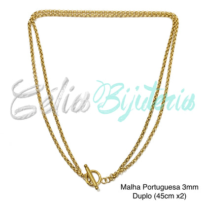 Medalha/Colar de Aço com Madrepérola - árvore da vida