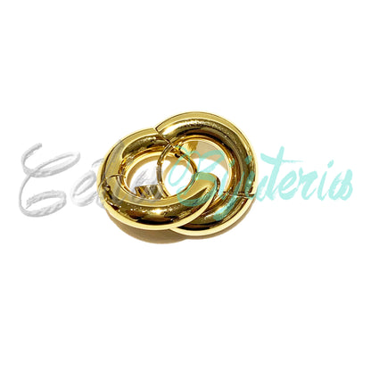 Pendiente de aro de acero - simple 4 mm 5 mm (grueso)