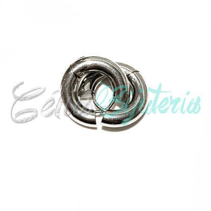 Pendiente de aro de acero - simple 4 mm 5 mm (grueso)