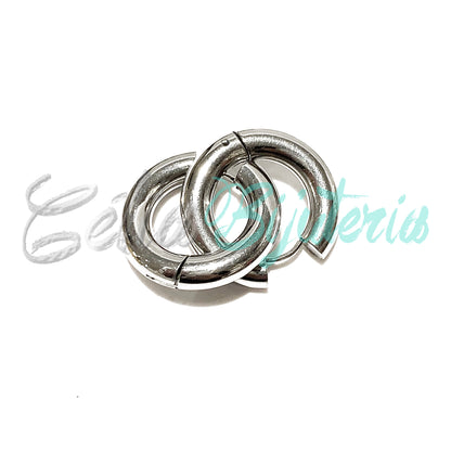 Pendiente de aro de acero - simple 4 mm 5 mm (grueso)