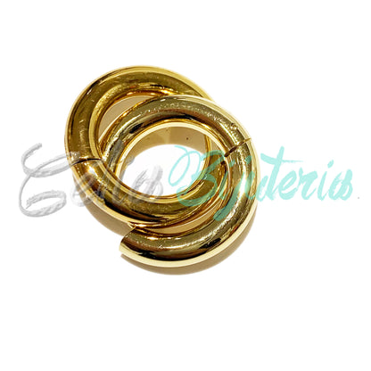 Pendiente de aro de acero - simple 4 mm 5 mm (grueso)