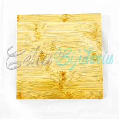 Earring and Ring Set Display in Bamboo