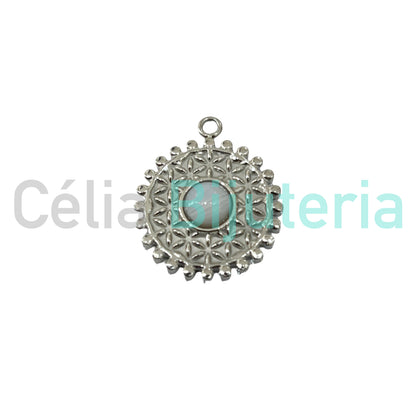 Medalla de Acero con Piedra Natural