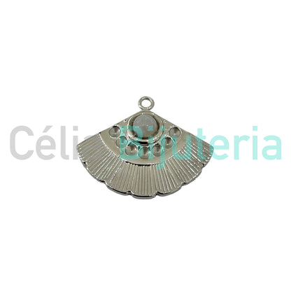 Medalha de Aço com Pedra Natural