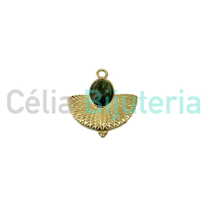 Medalha de Aço com Pedra Natural