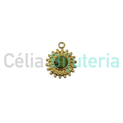 STEEL MEDAL WITH NATURAL STONE