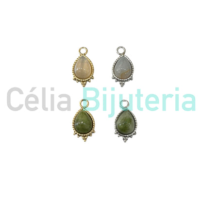 STEEL MEDAL WITH NATURAL STONE