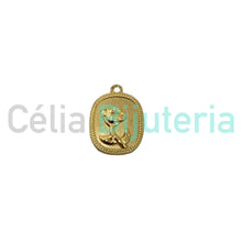 Carregar imagem no visualizador da galeria, Medalha de Aço - flor rosa
