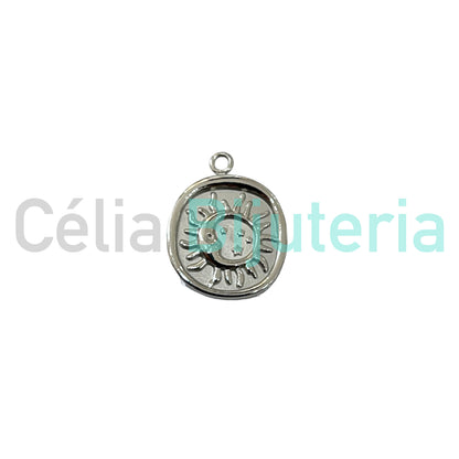 Medalla de acero - sol y luna