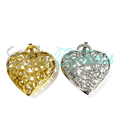 Steel Medal - Heart with Details